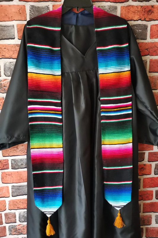 Premium Serape Graduation Stole - Sash with Lining