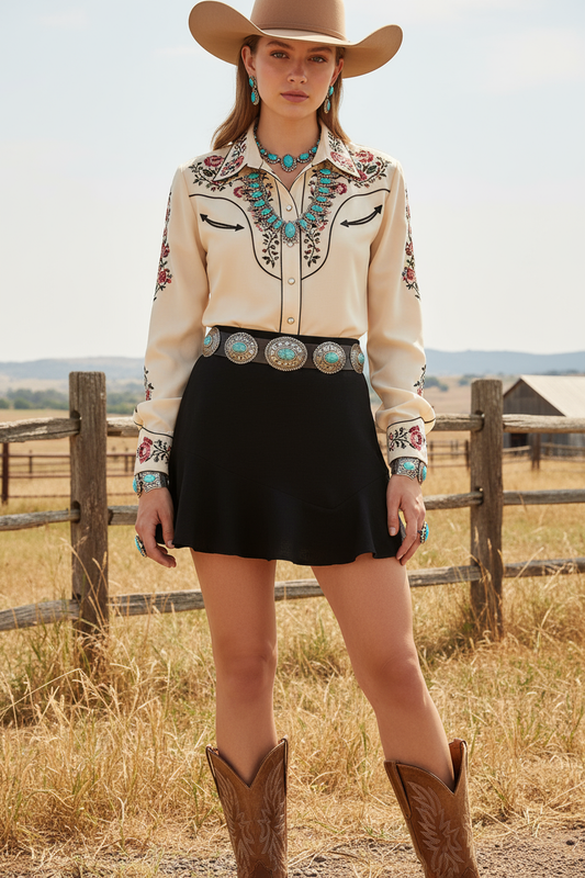 Flounce Skort - Black