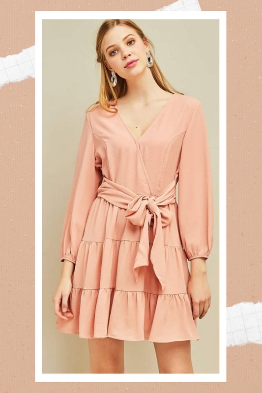 V-neck Short Dress